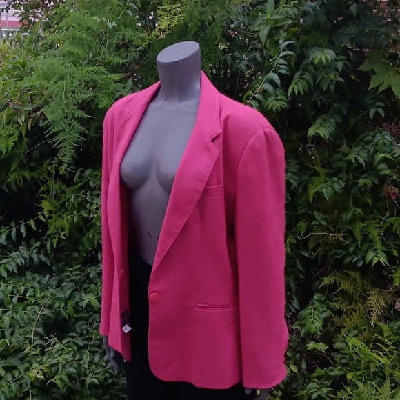 CROSS COUNTRY FASHIONS (USA) LADIES VINTAGE PURE LINEN (1) BUTTON LUXURY BLAZER - Picture 3 of 17